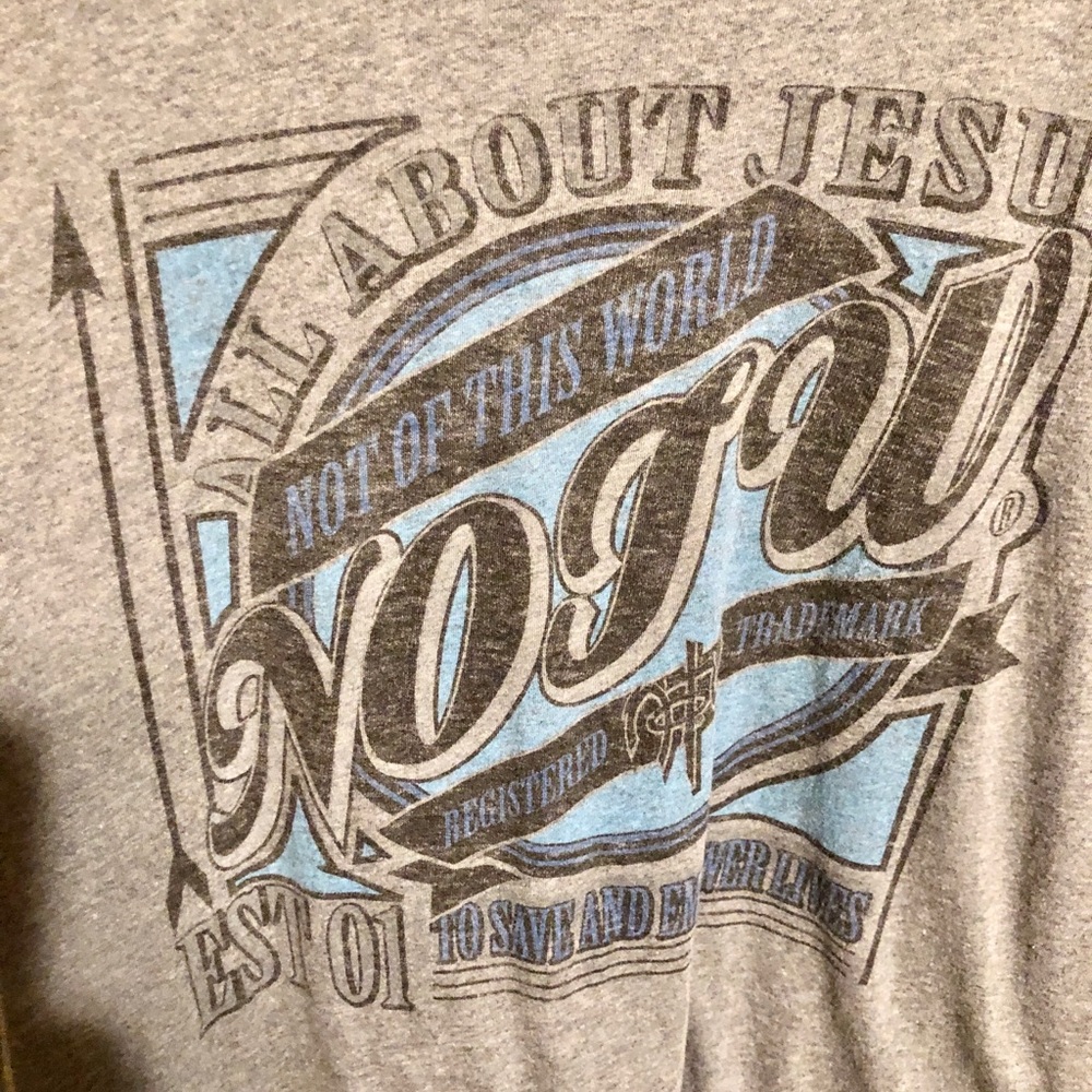 3/$15 Not of This World All About Jesus T-Shirt  L